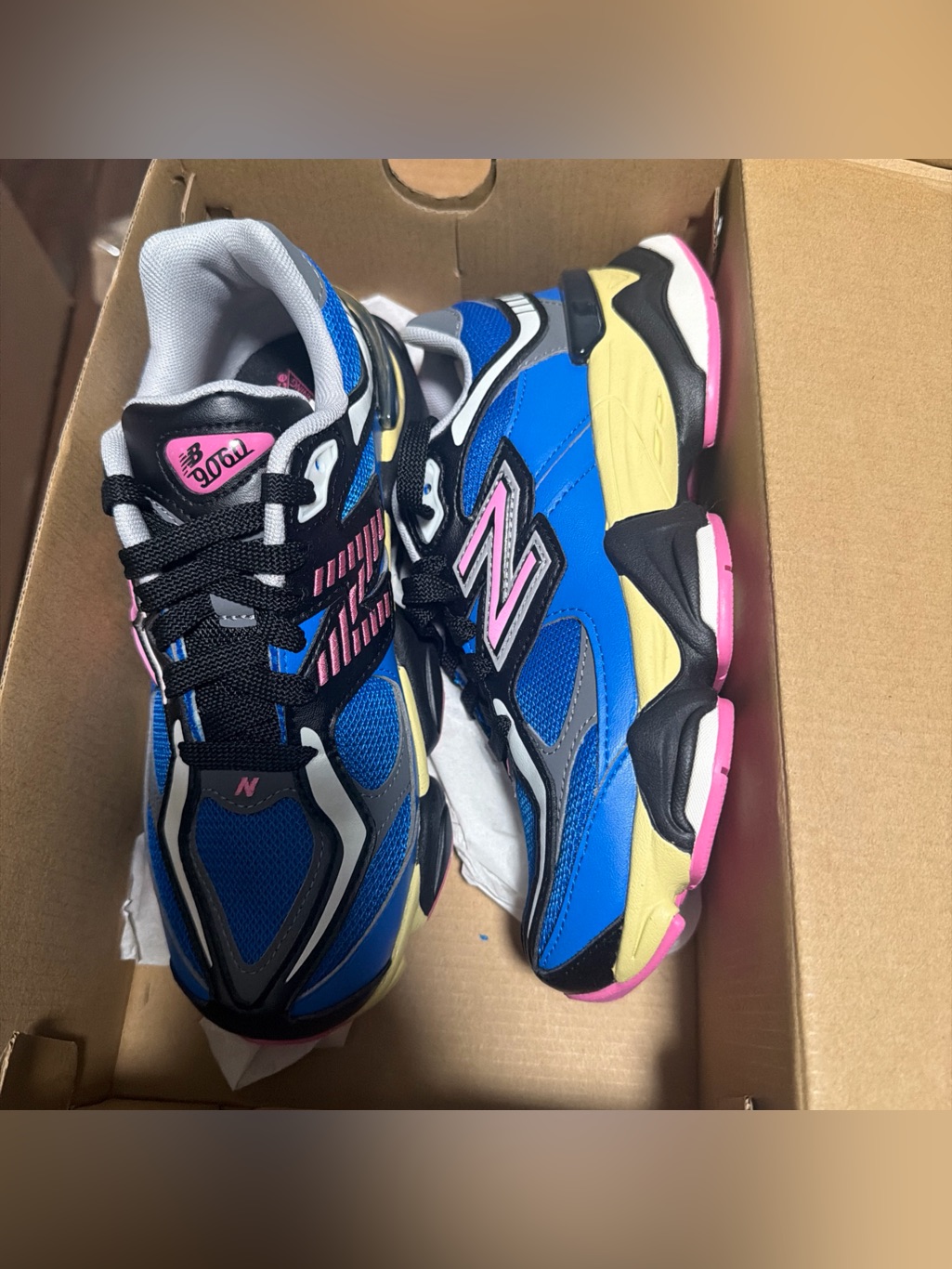 New Balance 9060 Blue Oasis Real Pink Black Shoes U9060bpo Men Size 5. Women 6.5